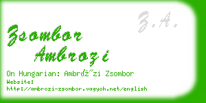 zsombor ambrozi business card