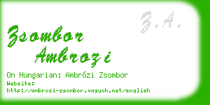 zsombor ambrozi business card